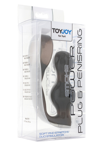 טבעת זקפה עם פלאג אנאלי Plug & Penisring