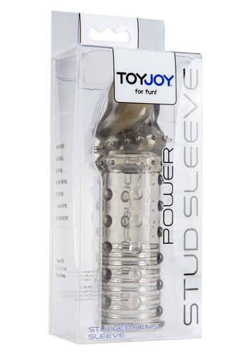שרוול עיבוי והארכה לגבר מסיליקון Toy Joy - Powr Stud Sleeve