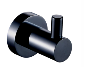 קולב בודד למגבת אמבטיה בצבע שחור מט דגם ROUND-4554-BL