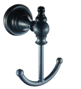 קולב זוגי כפול למגבות אמבטיה בצבע שחור דגם BLACK-4154