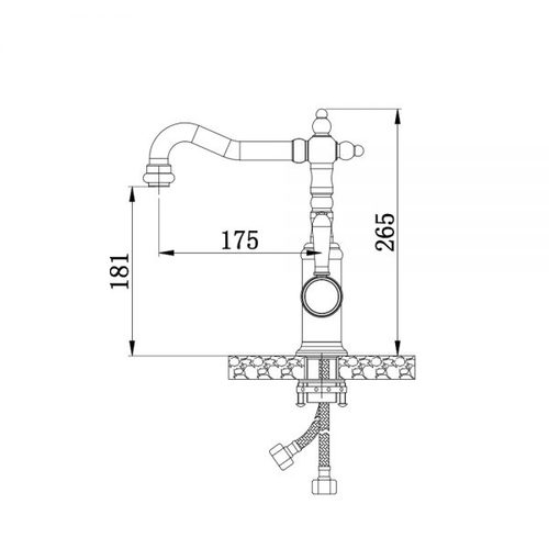ברז קלאסי ענתיק ידית חרס