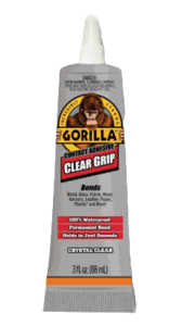 דבק מהיר שקוף לבד, מתכת וזכוכית גורילה GORILLA Clear Grip