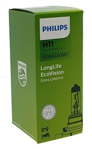 נורה PHILIPS H11 LongLife EcoVision 12V