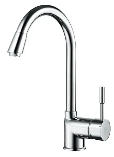 ברז פיה קבועה גבוה למטבח מבית ורד Vered בגימור ניקל, דגם 1223.