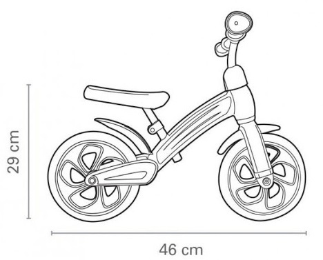 Impact Bicycle אופני איזון עם כיסא וידית מתכווננים - אדום