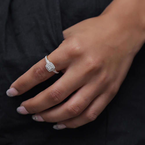 טבעת יהלומים מעוצבת 0.32ct מזהב 14K