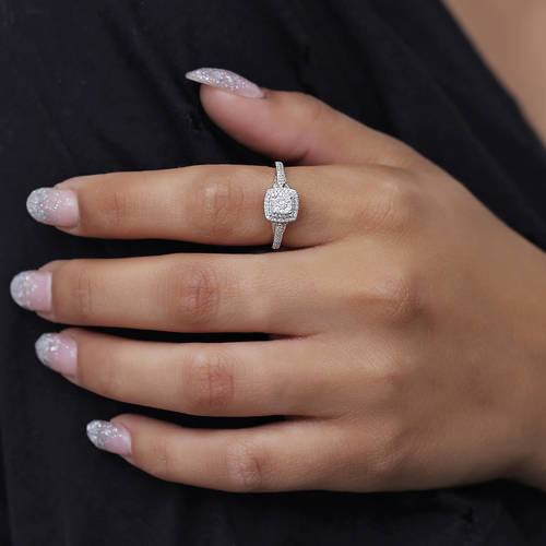 טבעת יהלומים מעוצבת 0.32ct מזהב 14K