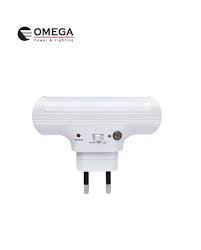 מנורת לילה חירום לד עם חיישן ומפסק OMEGA OM-night-3.7V-S במלאי