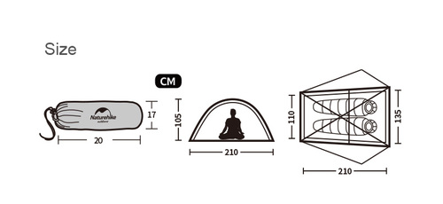 אוהל טיולים מקצועי עמיד בגשם ל  1-2 אנשים  Nebula 2 Ultra-Light Double Resident Tent