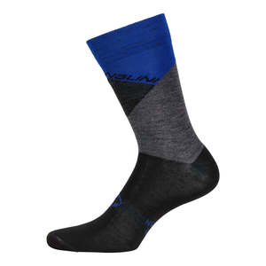 גרבי רכיבה טרמיים AHW CRIT SOCKS  שחור-כחול מצמר מרינו מחמם ומנדף