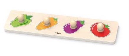 פאזל כפתורי עץ - ירקות