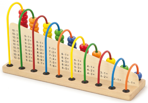 חשבוניית חרוזים מעץ ללימוד מספרים 1-10