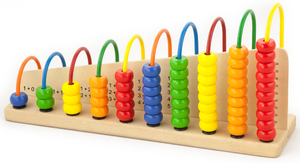 חשבוניית חרוזים מעץ ללימוד מספרים 1-10