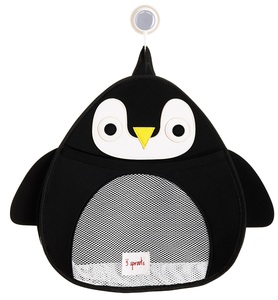 ארגונית מעוצבת לאמבט עם דבקית תליה - פינגווין 