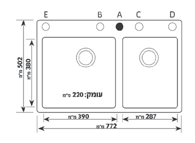 כיור למטבח גרניט לאו - יבואן רשמי