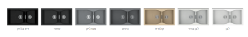 כיור למטבח גרניט כפול אמטרין - יבואן רשמי