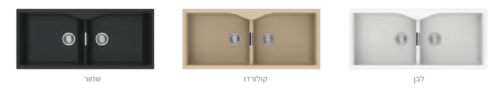 כיור למטבח גרניט כפול בולט- יבואן רשמי