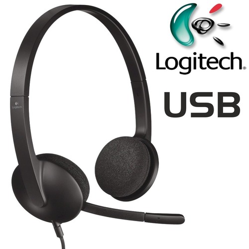 אזניות + מיקרופון חוטי Logitech USB Headset H340 