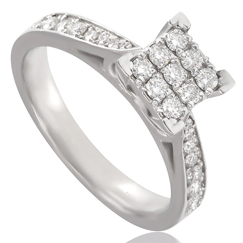 טבעת יהלומים אירוסין 0.52ct מזהב 14K