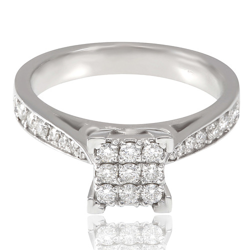 טבעת יהלומים אירוסין 0.52ct מזהב 14K