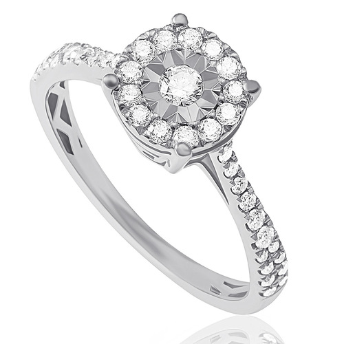 טבעת יהלומים אירוסין 0.39ct מזהב 14K