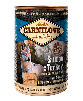 CARNILOVE פחית סלמון והודו