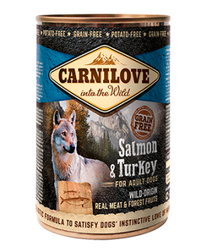 CARNILOVE פחית סלמון והודו