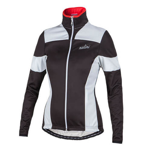 מעיל רכיבה נשים CORSA LADY JKT שחור-לבן טרמי נגד רוח דוחה גשם מחמם ומנדף
