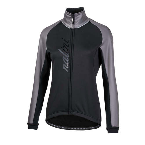 מעיל רכיבה נשים  AHW CRIT LADY JKT שחור-אפור טרמי נגד רוח דוחה גשם מחמם ומנדף