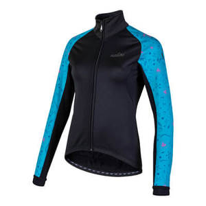 מעיל רכיבה נשים 2.0  AIW CRIT LADY JKT שחור-טורקיז טרמי נגד רוח דוחה גשם מחמם ומנדף