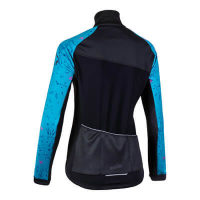 מעיל רכיבה נשים 2.0  AIW CRIT LADY JKT שחור-טורקיז טרמי נגד רוח דוחה גשם מחמם ומנדף