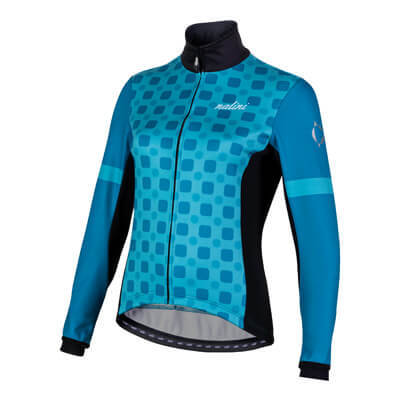 מעיל רכיבה נשים 2.0 AIW WS LADY JKT שחור-טורקיז טרמי נגד רוח דוחה גשם מחמם ומנדף