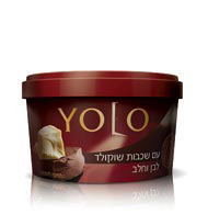 מעדן יולו (yolo) עם שכבות שוקולד חלב ולבן - תנובה (122 גר
