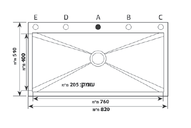 כיור נירוסטה למטבח - קריסטל