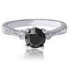 טבעת אירוסין יהלום שחור (1.22ct) מזהב 14K