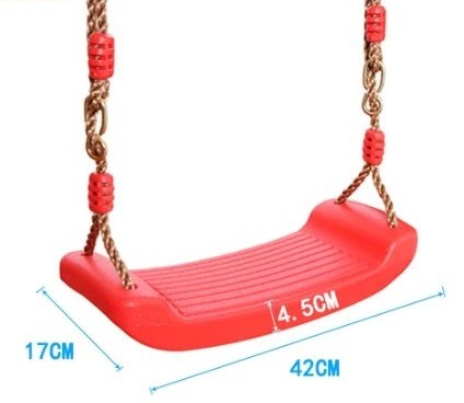 נדנדה לגינה ולחצר עם אפשרות שינוי אורך חבל - כתום