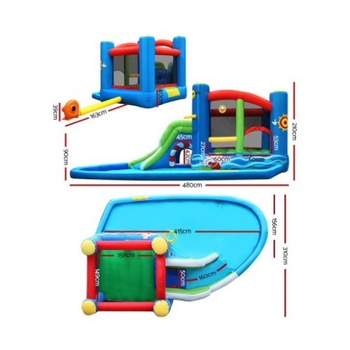 מתקן מתנפח לילדים לבית מגלשת מים ספלאש דגם 9381 HAPPY HOP 