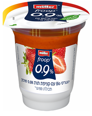 יוגורט froop 0.9% עם קציפת תות- מולר (150 מ