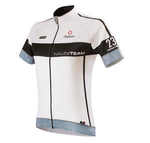 חולצות רכיבה נשים TEAM LADY TI לבן-שחור מסננת קרינה קלילה ומנדפת