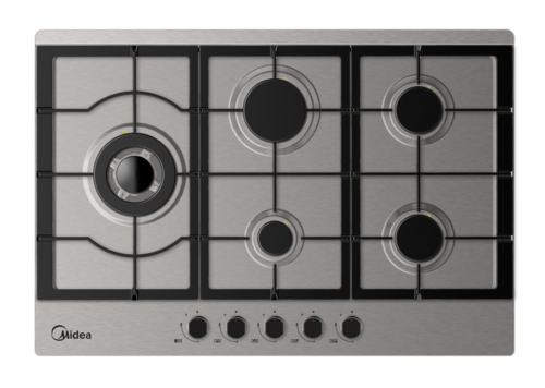 כיריים גז 5 להבות 75 ס''מ נירוסטה 6707 MIDEA