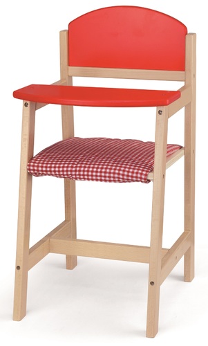 כיסא גבוה לבובה מעץ מלא