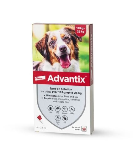 Advantix אמפולות - טיפול בפרעושים וקרציות לכלבים