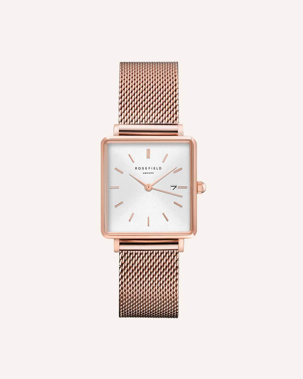 שעון יד לאישה מלבן ROSEFIELD THE BOXY QWSR-Q01