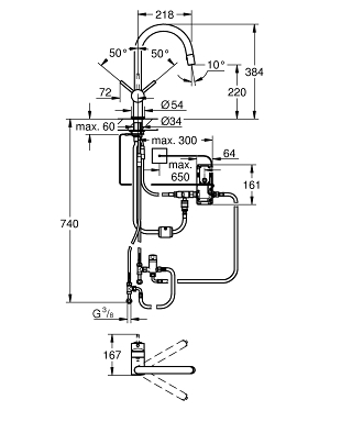 ברז 31358001 MINTA TOUCH כרום GROHE
