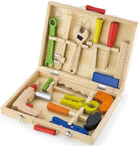 מזוודת כלי עבודה גדולה מעץ 12 חלקים