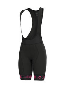 ביב רכיבה נשים STRADA LADY BIB שחור-ורוד ארגונומי טכני ומנדף