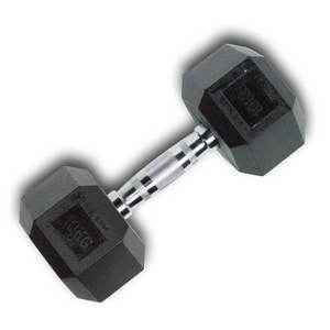 משקולת דמבל משושה גומי שחור 30 ק"ג DUMBELL