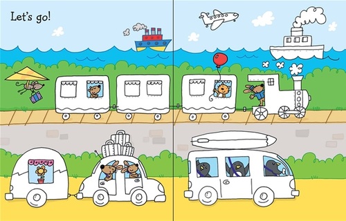 חוברת צביעה ראשונה עם מדבקות - חופשה
