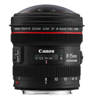 עדשה Canon EF 8-15mm f4L Fisheye USM