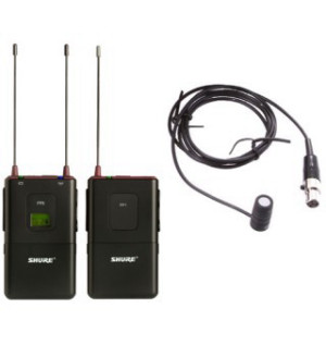 מערכת מקלט + מיקרופון דש SHURE FP15/WL183